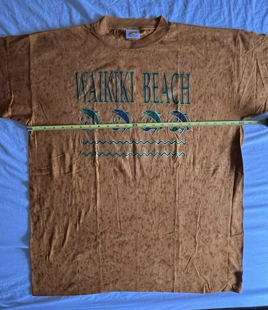 Vintage Tie-Dye Waikiki Beach T Shirt Single Stitch Unisex XL USA 90s New 24x31 gallery