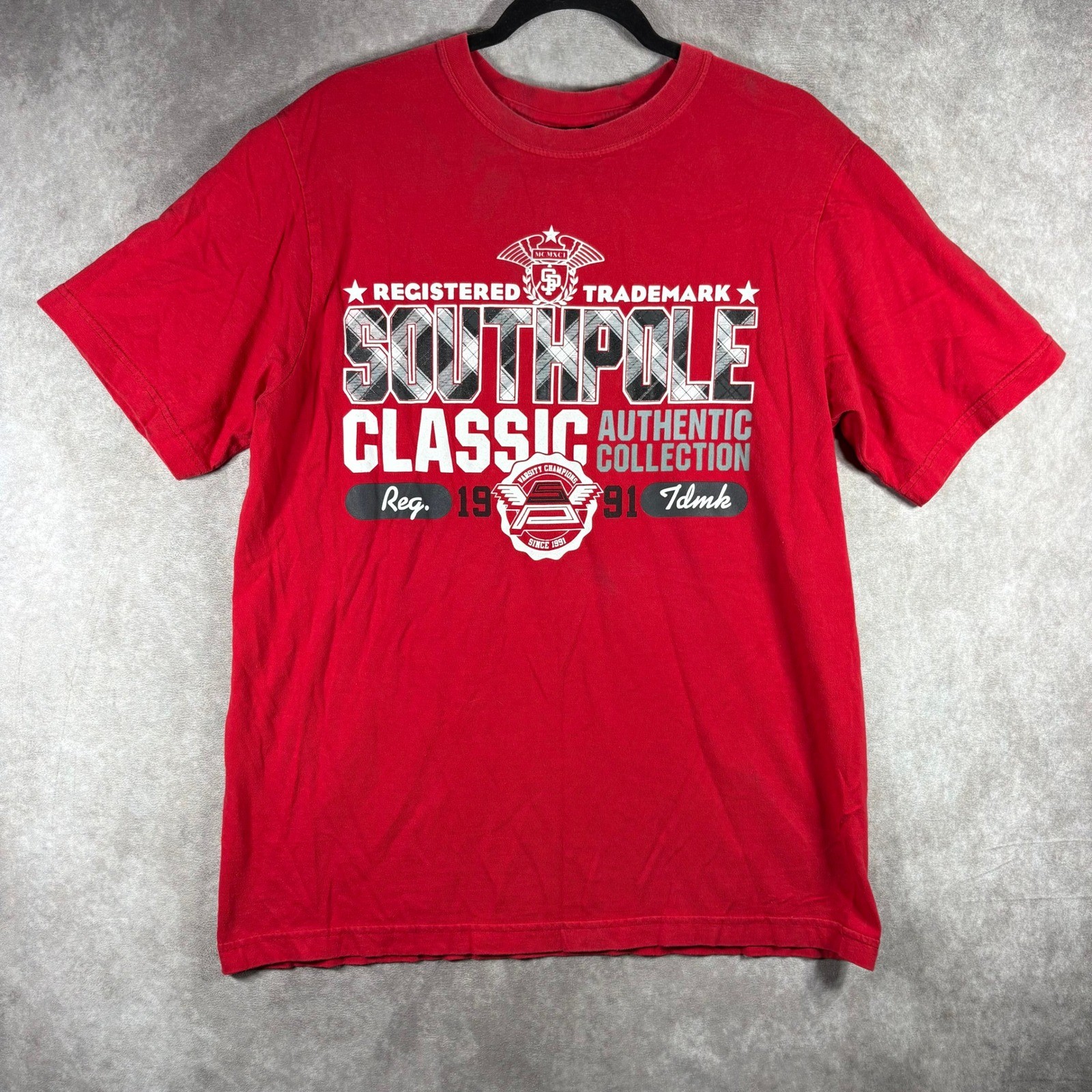Southpole T-Shirt Men Medium Red Classic Authentic Collection Graphic Streetwear gallery