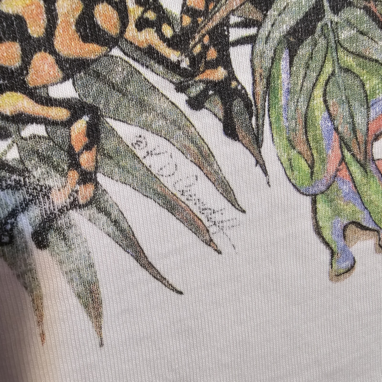 Vintage 90s Katie Dids Jungle Animal Art T-shirt Mens M Grunge Sleeze Nature Emo gallery