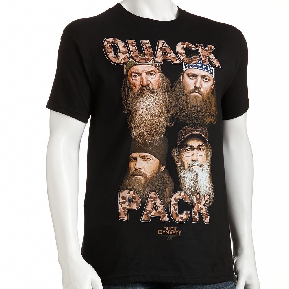 DUCK DYNASTY Quack Pack MENS SHIRT – BUCK COMMANDER Tee JASE Willie SI Phil
