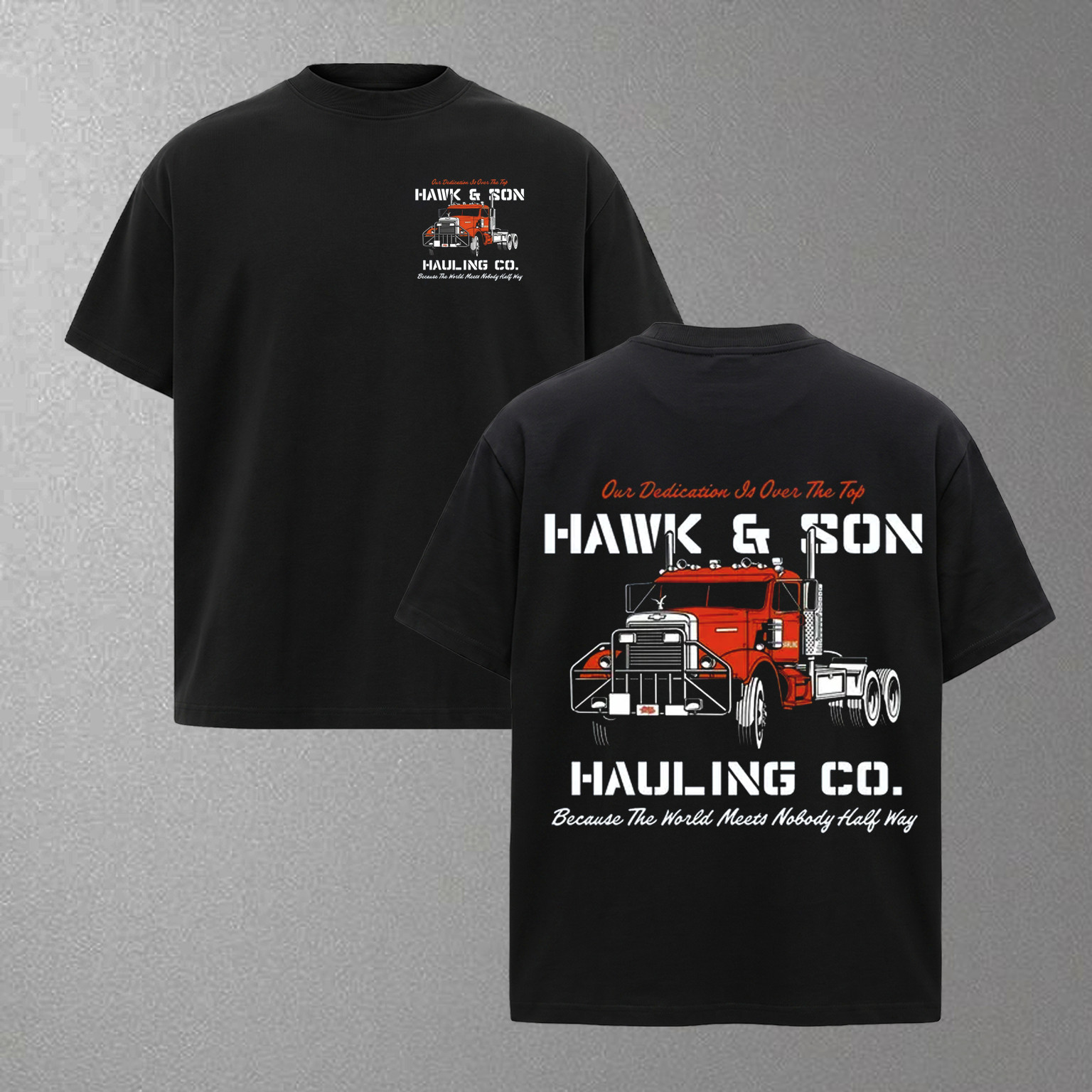 Over The Top Trucker mens graphic t shirts Vintage Gift For Truck Drivers