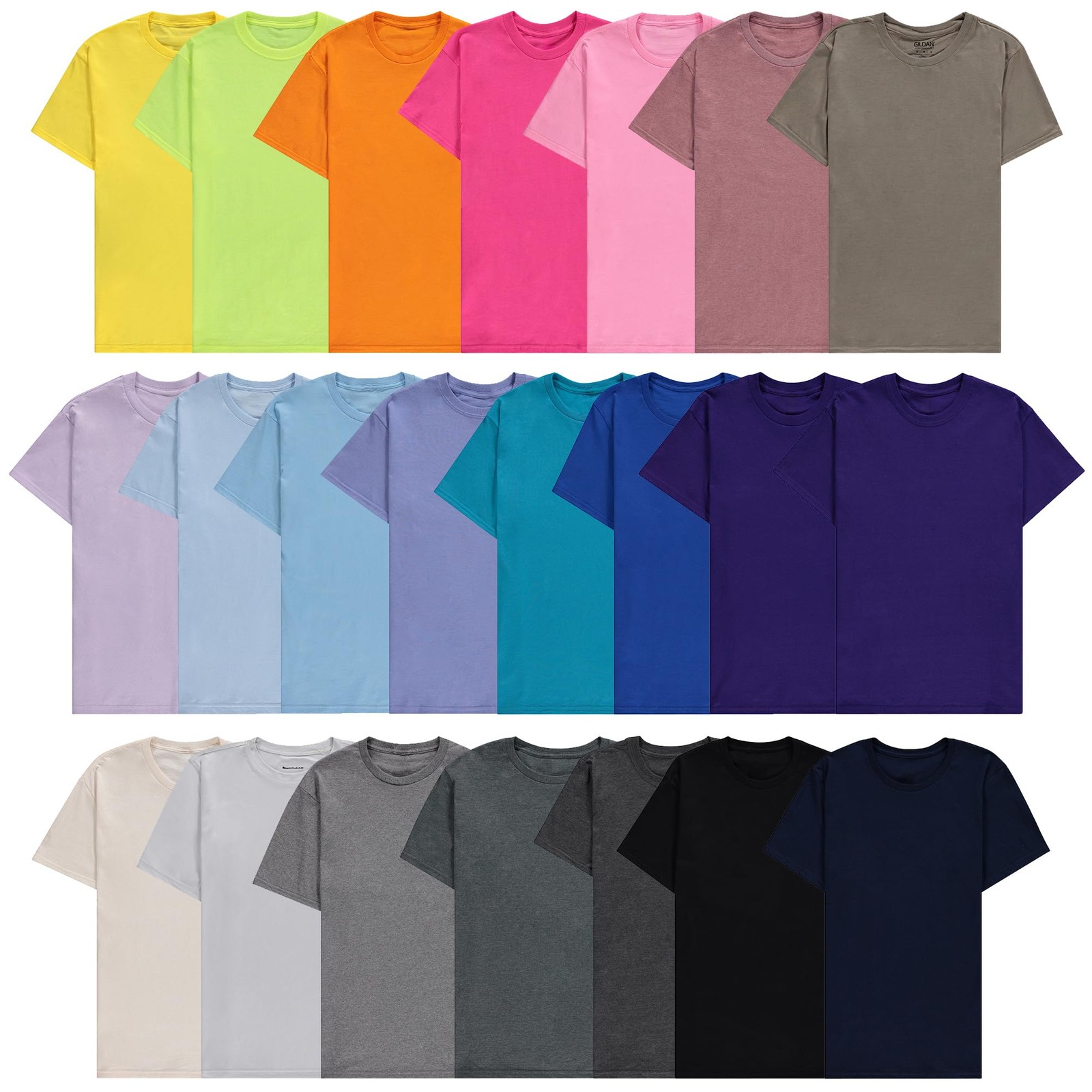 24 Pack BILLIONHATS Mens Cotton Short Sleeve Lightweight T-Shirts, Tees ( 3XL) gallery