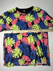 CSG Men’s 2XL Bright Color Leaf Graphic T-Shirt Short Sleeve Casual Tee