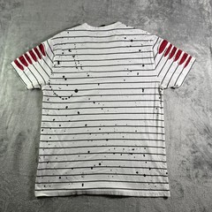 SWITCH Remarkable Striped Splatter Print T-Shirt Mens Large