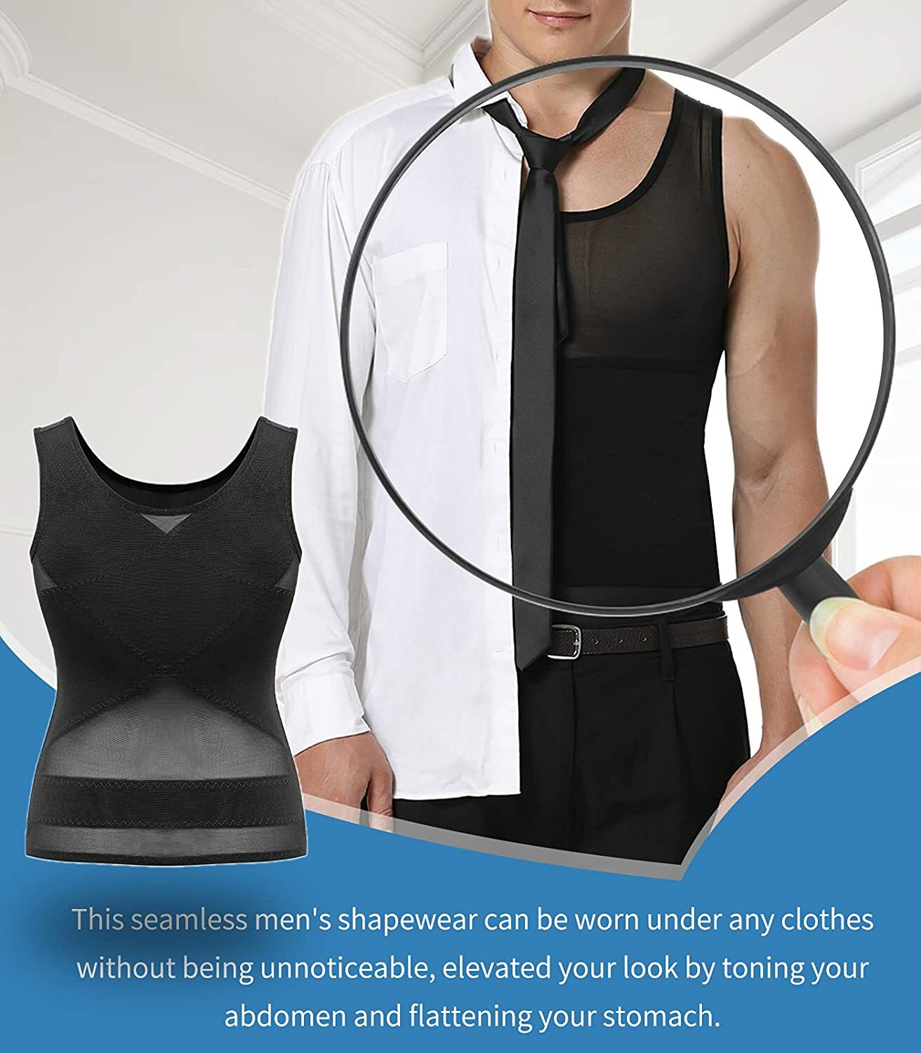 Fajas Para Hombres Faja Reductora De Hombre Men Shapewear Tummy Control T-shirt gallery
