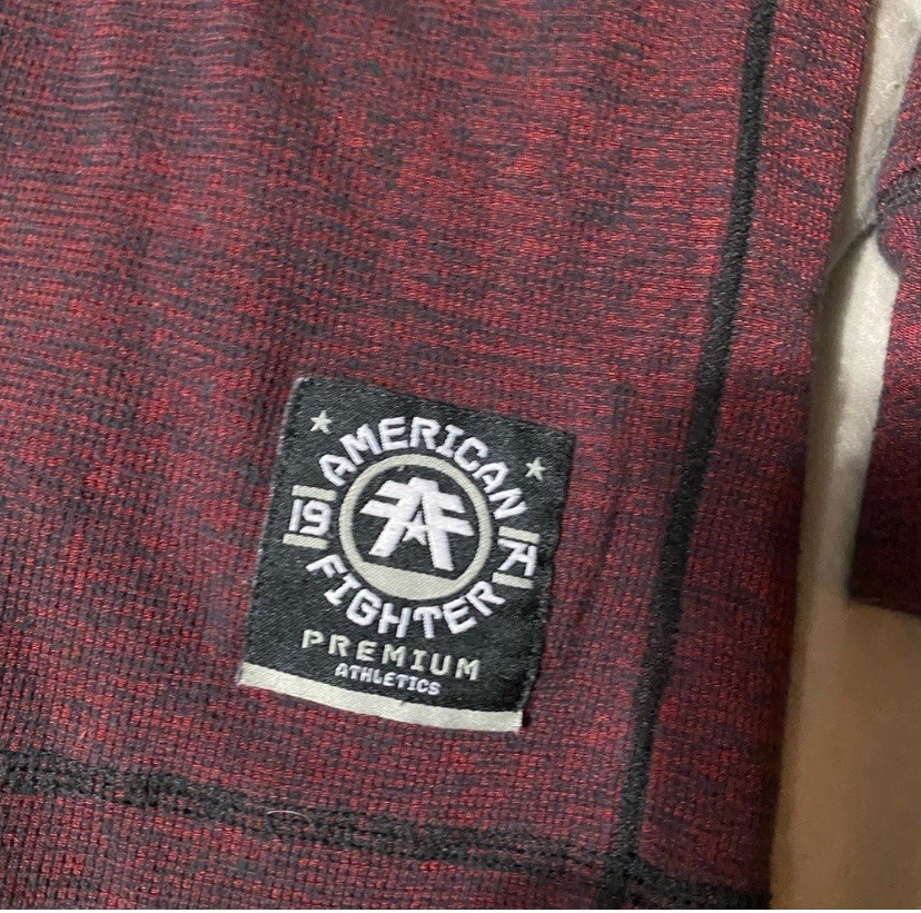American Fighter Men's Long Sleeve Deep Red Thermal Shirt, Size Large gallery