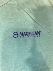 Magellan Outdoors Bass River Fish Tee Beach Green Tee Mens Size 2XL XXL Shirt