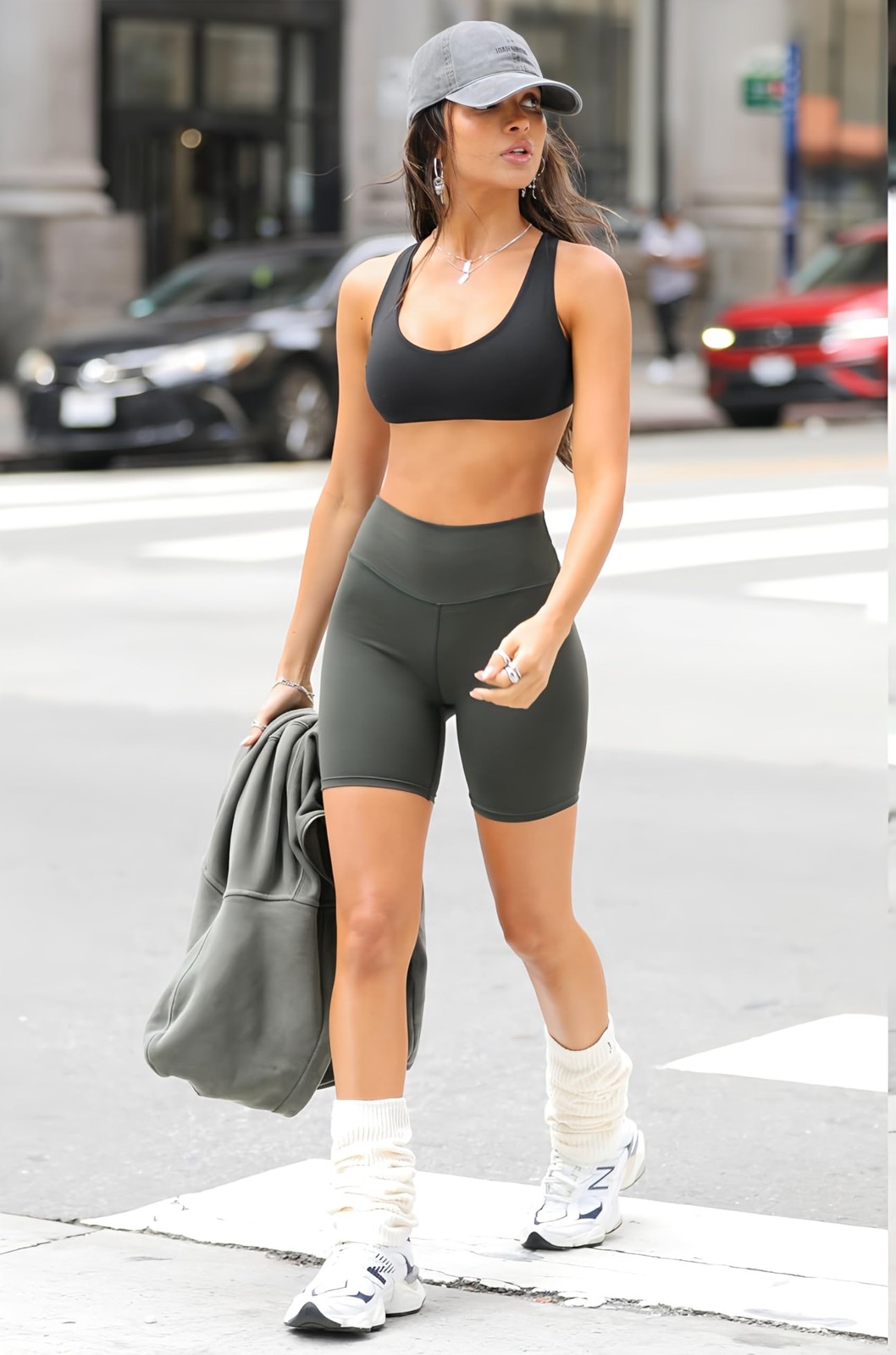 4 Pack Biker Shorts for Women – 5" High Waist Tummy Control Workout Yoga Runn... gallery