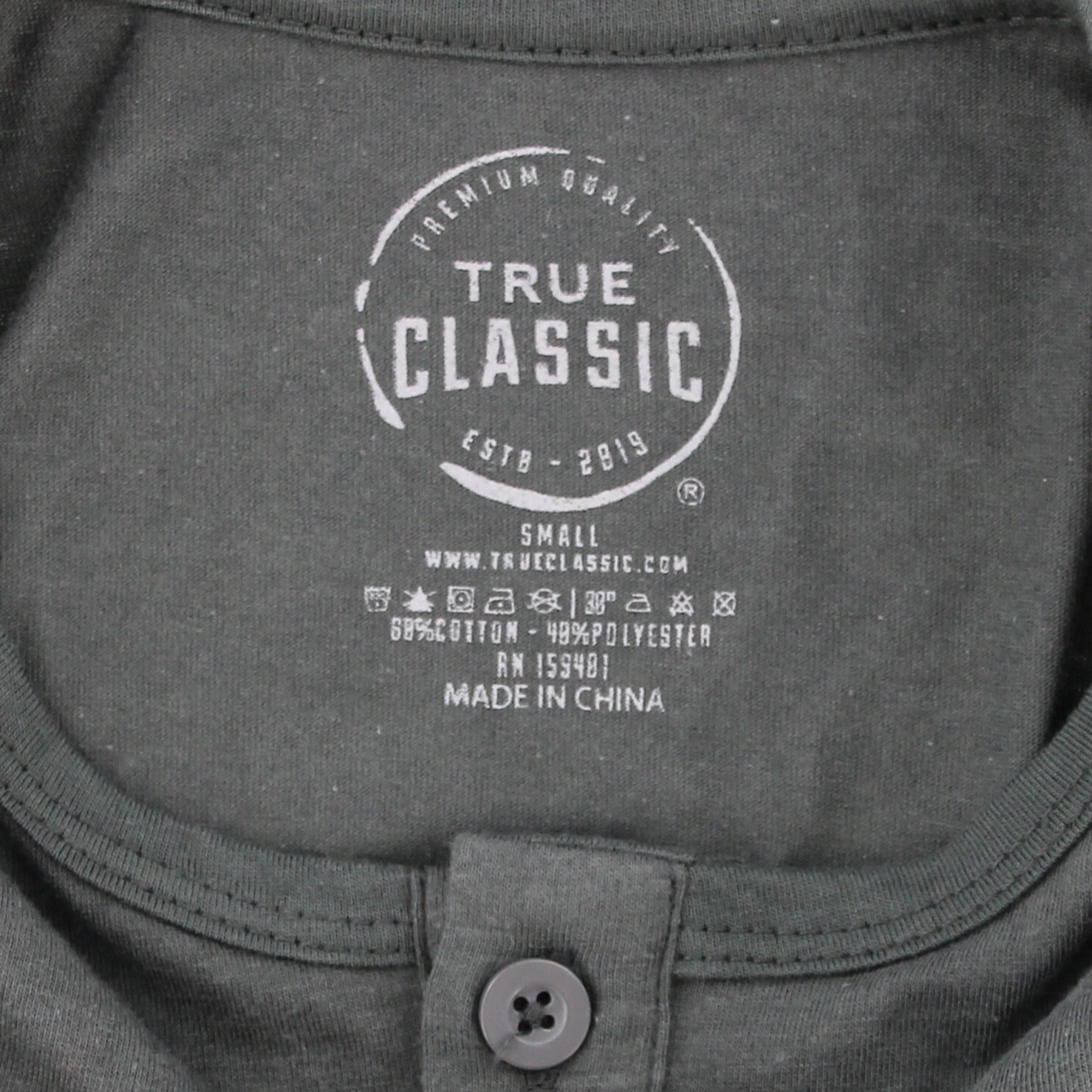 True Classic Men's Shirt, Long Sleeve Henley Style Shirt MSRP $35 gallery