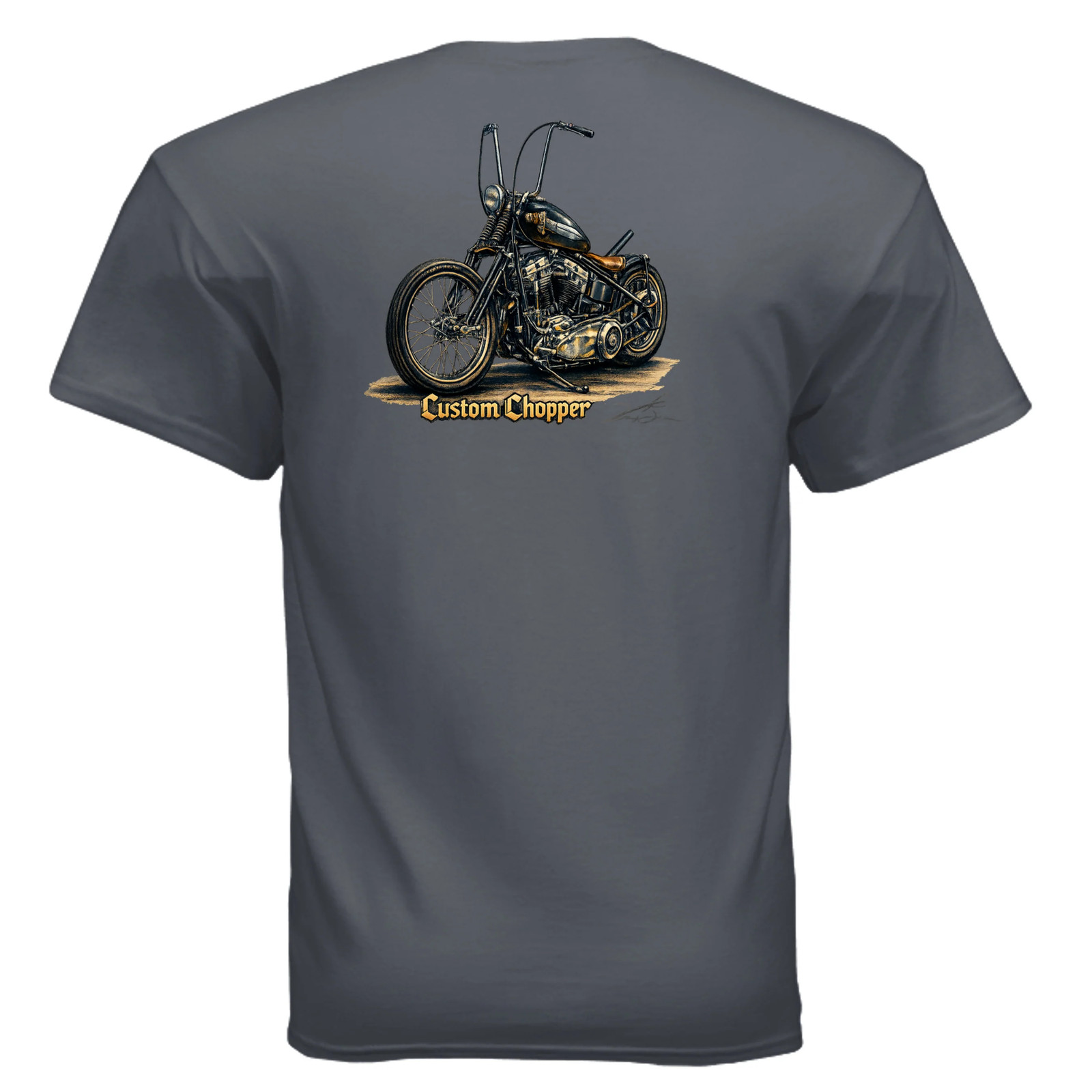 Custom Chopper 3 Vintage Motorcycle Art T-Shirt An Old Man's Art gallery
