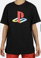 Ripple Junction Men PlayStation Logo Graphic T-Shirt Black XL