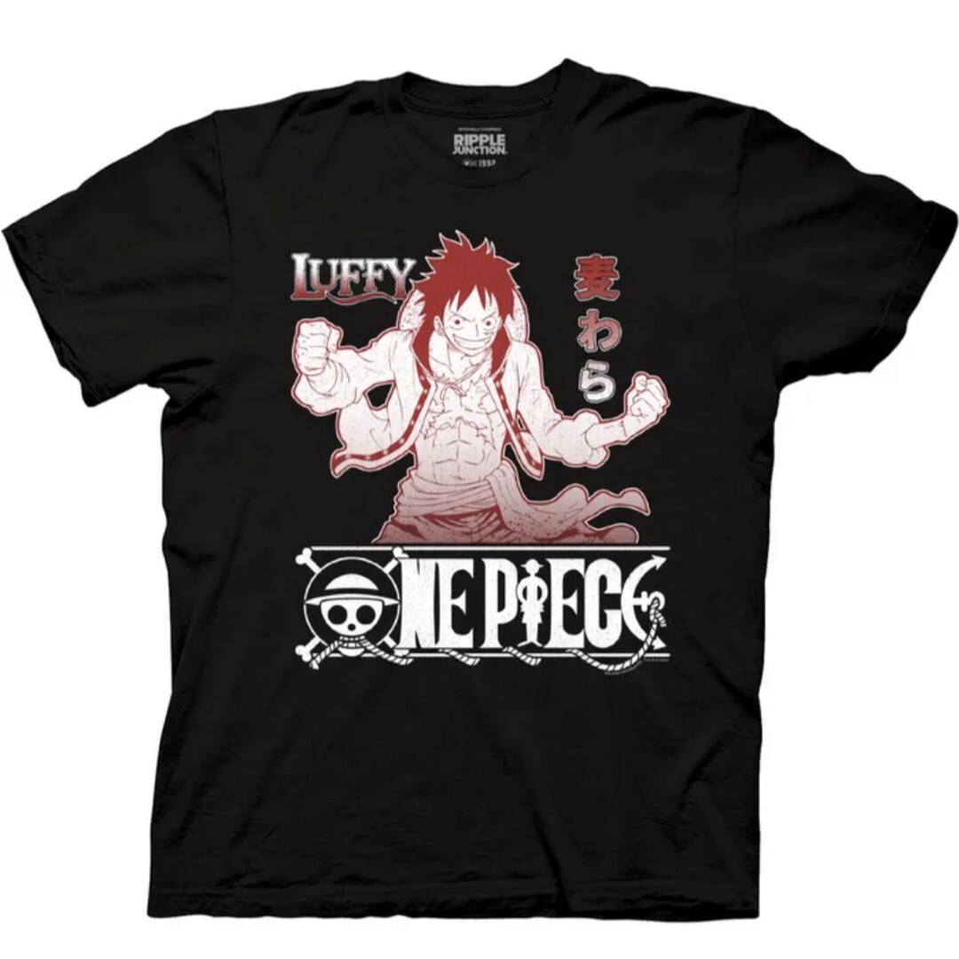 One Piece Animated Monkey D. Luffy Mens Size M T Shirt Black gallery