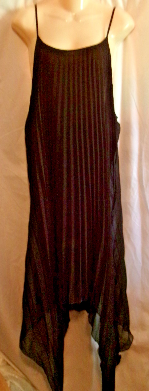NWT Women’s Plus Size XXL 20 Long Black Sleeveless Cocktail Formal Dress
