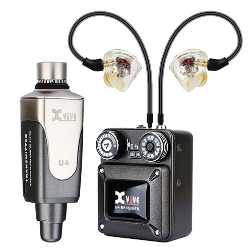 Xvive U4T9 Wireless In-Ear System with T9 Earbuds, Clear