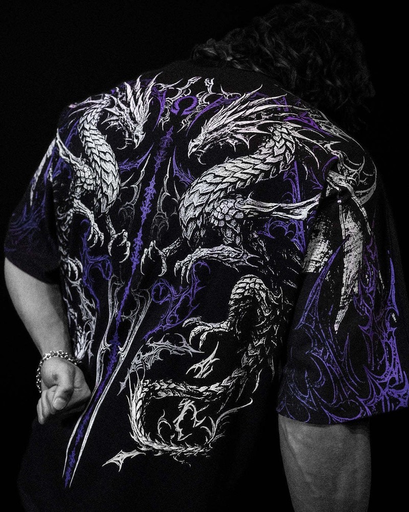 Breathedivinity New Style Patterned Trendy Cotton T-Shirt