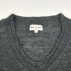 Paul Smith Hemp Linen Sweater L Dark Gray Made in Japan Japan