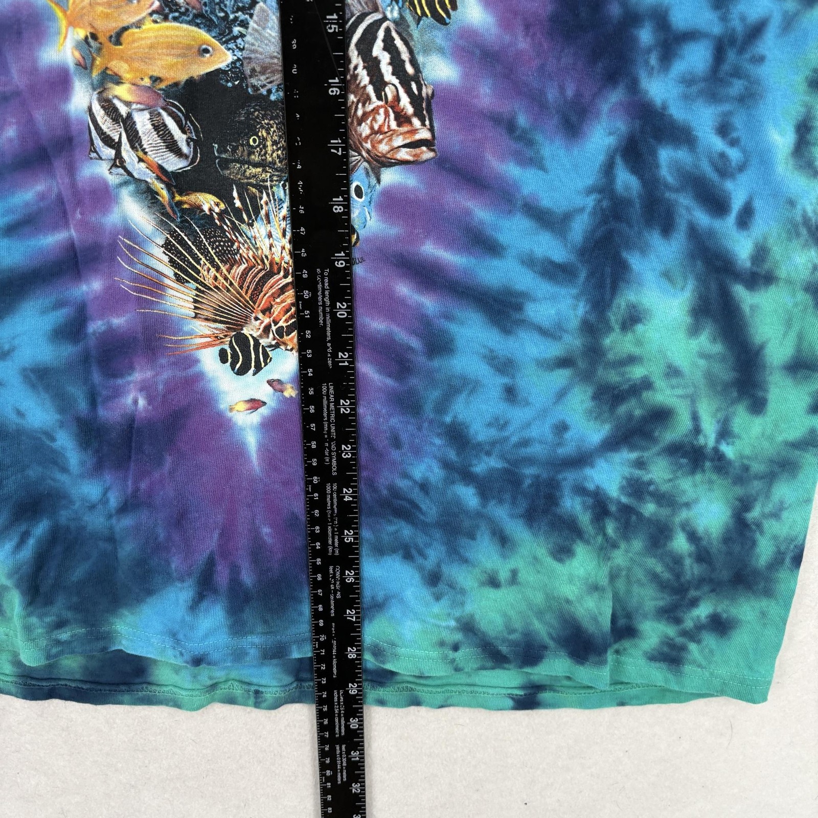 Vintage Liquid Blue Shirt Mens XL Blue Dolphin Sea Life Tie Dye Graphic 2000 gallery