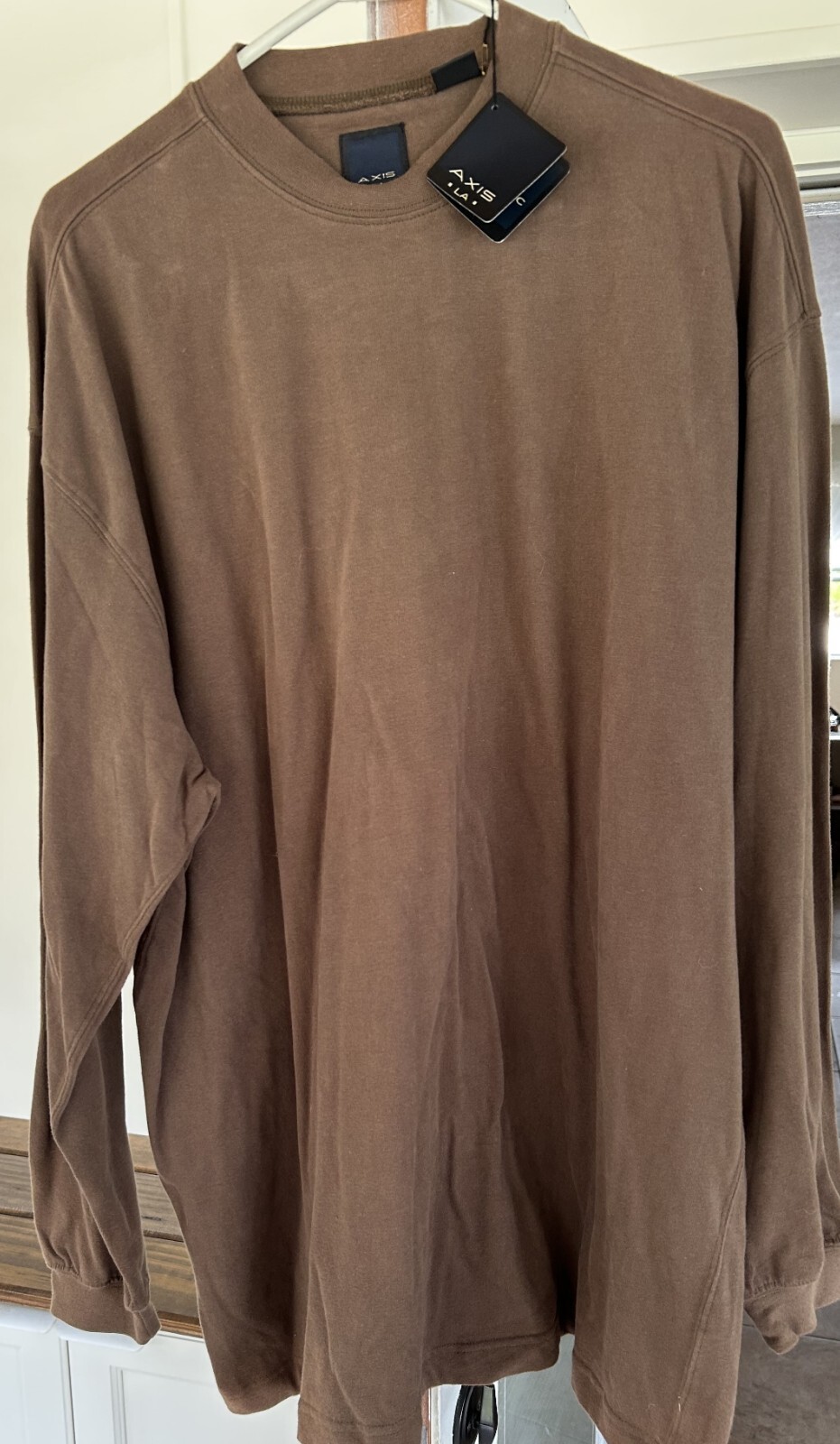 NWT Axis LA Men’s Big & Tall Basic Stretch Cotton Blend T-Shirt Camel XL LONG