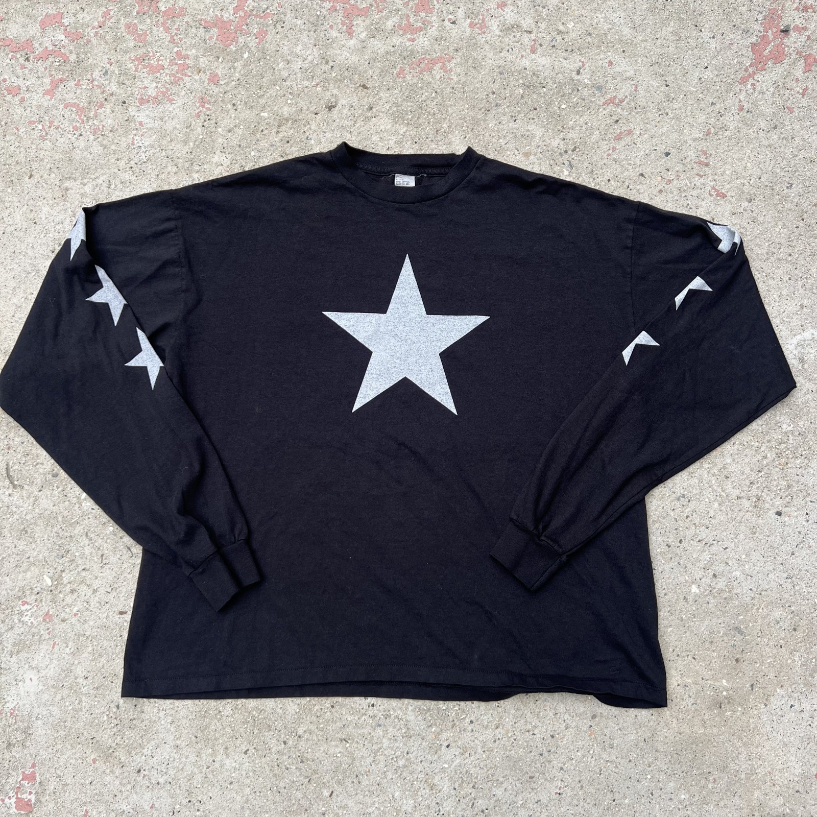 YE Kanye West Live At SoFi Stadium Black Star Long Sleeve T-Shirt 2 Large Tour