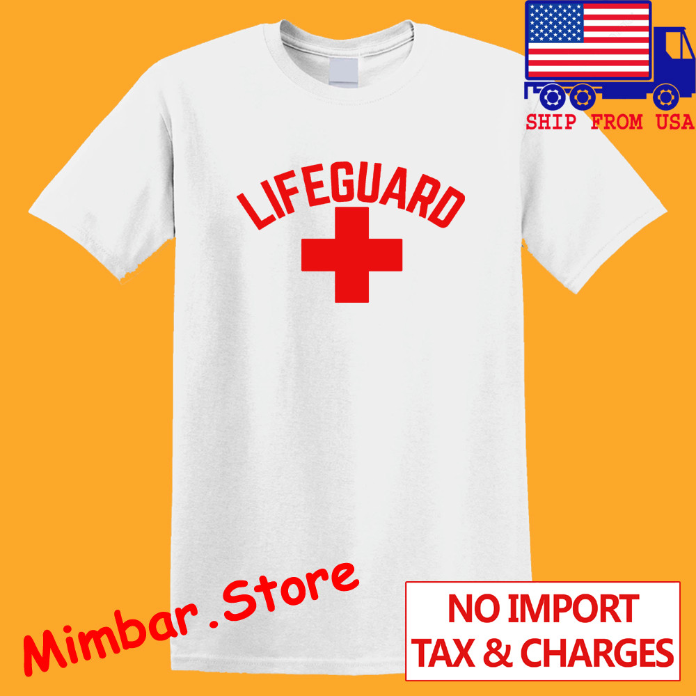 Lifeguard Life Guard Beach Pool Men’s White Size S-5XL