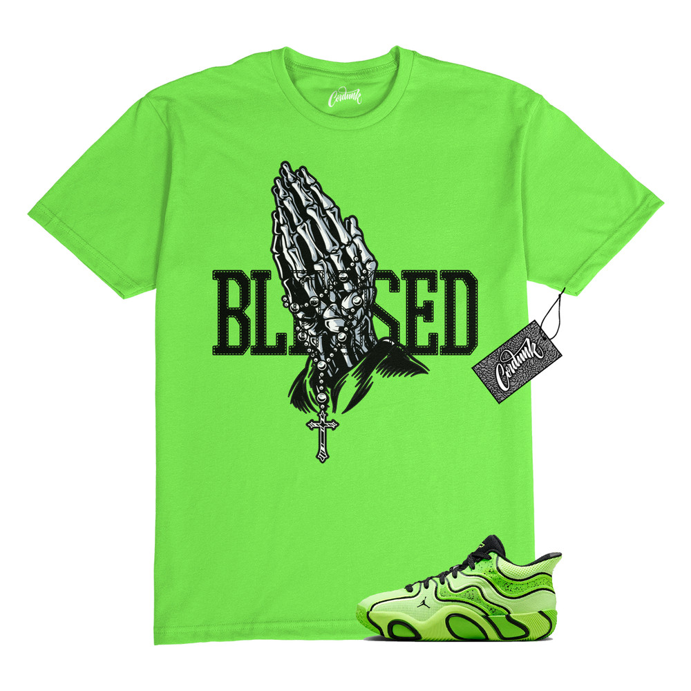 Tatum 3 6th Man Ghost Electric Green Black Neon T Shirt Match BLSDHANDS