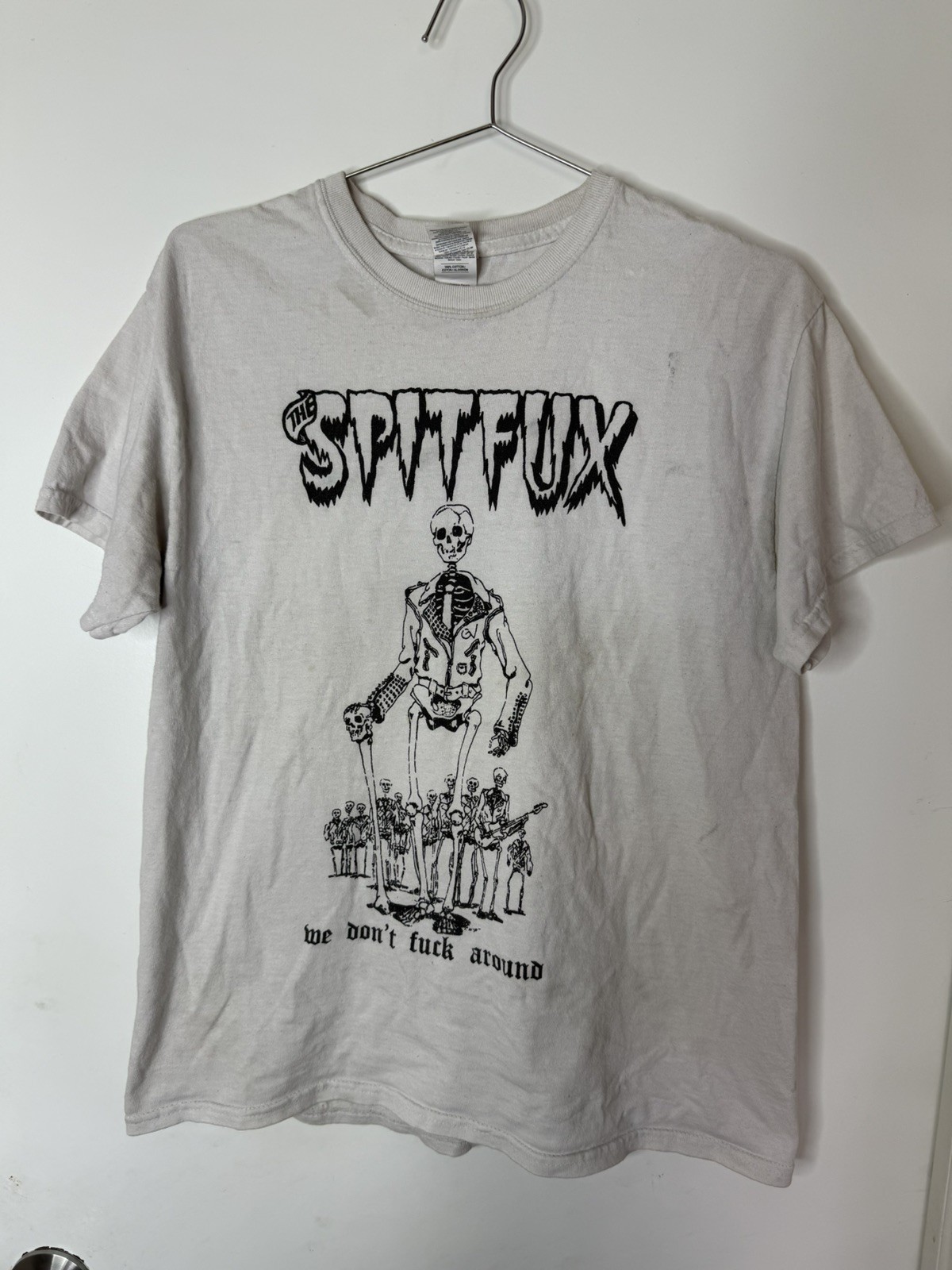 The Spitfux skulls skeleton retro band punk rock Y2K size medium gallery