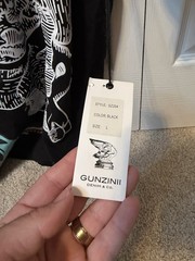 Gunzinii Skull & Bones Tee, Asst NEW SIZE L