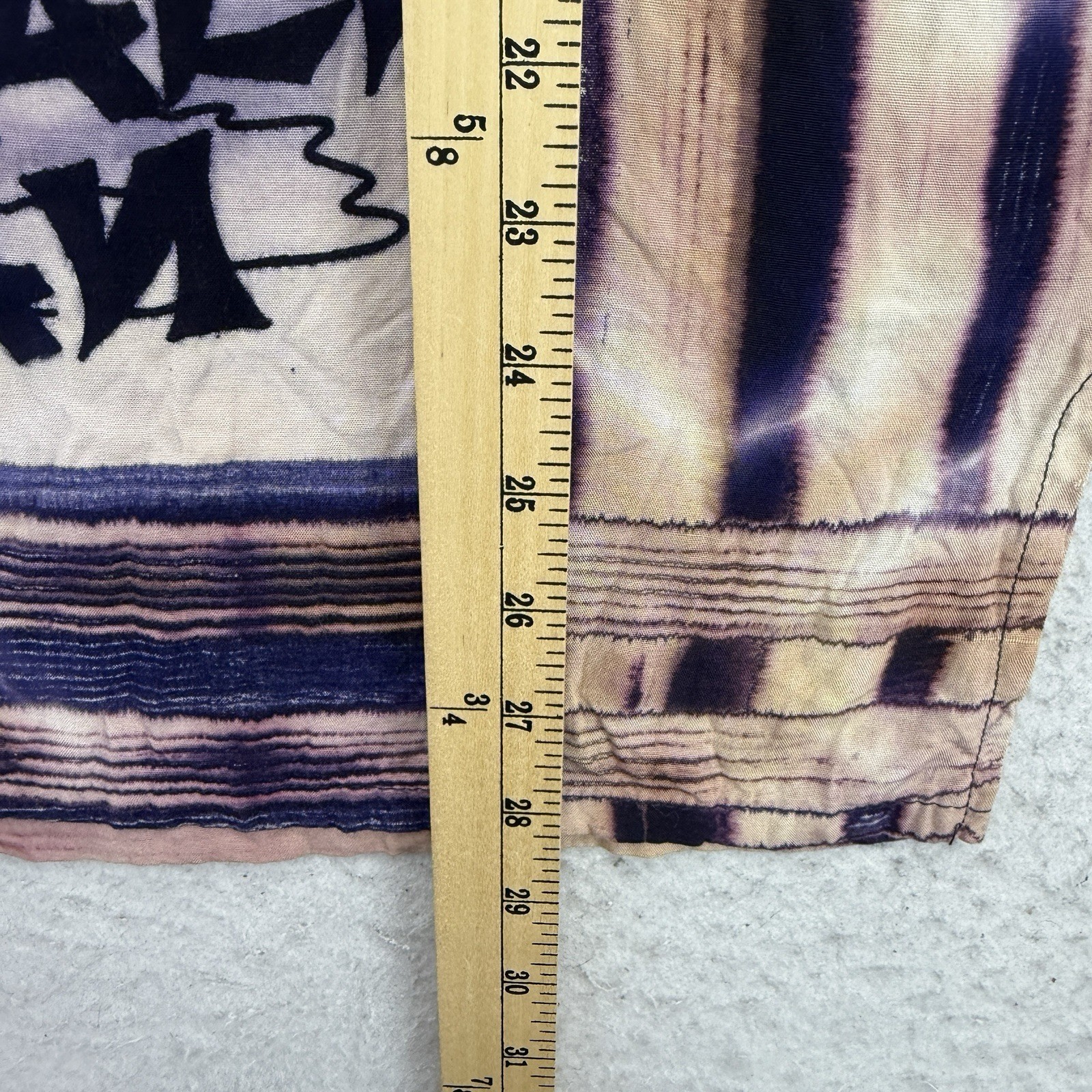Legian Bali Shirt Mens Large L Purple Tie Dye Batik Abstract Henley Short Sleeve gallery
