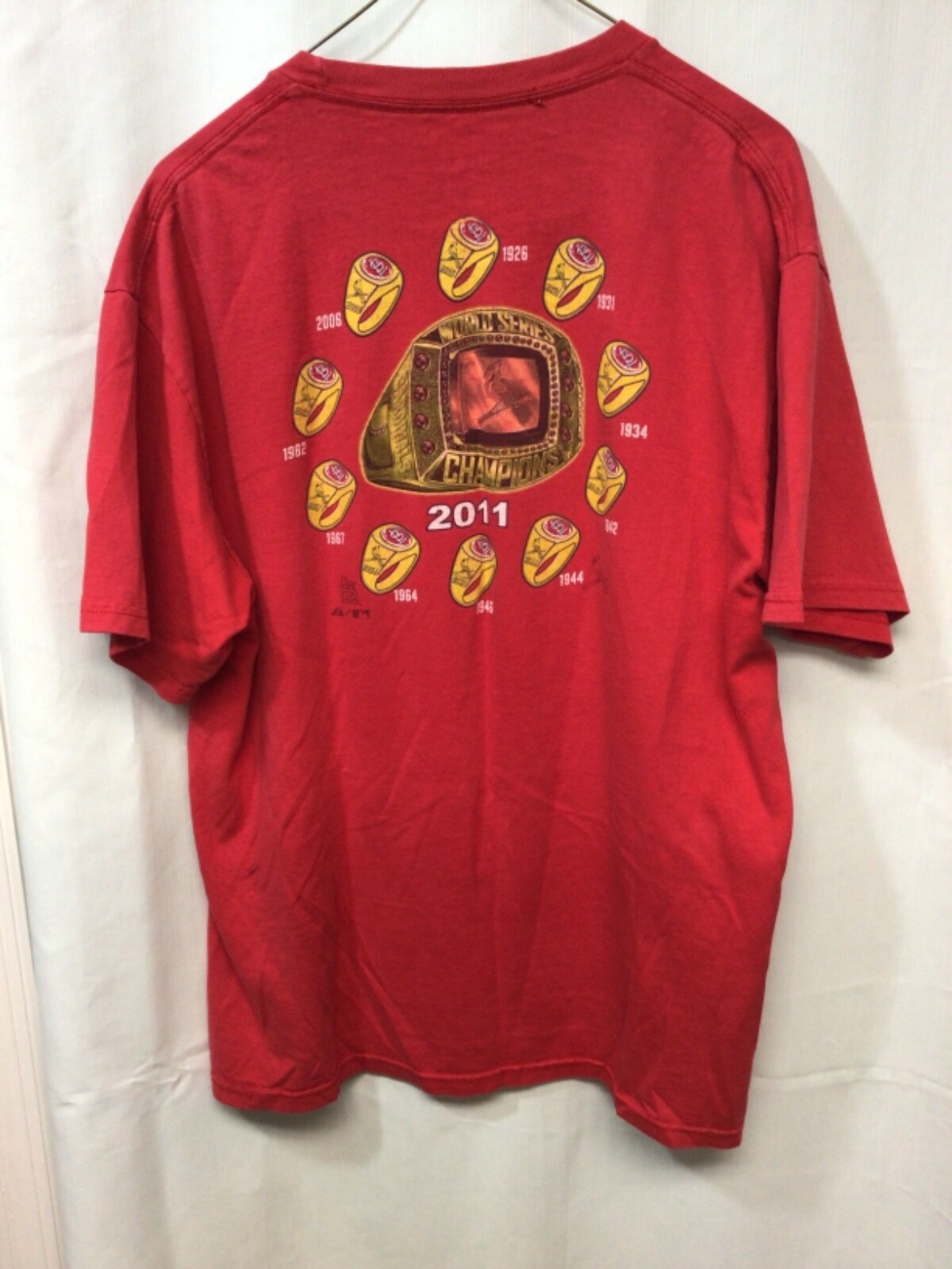 St Louis Cardinals 2011 World Series Champions Red Large T Shirt MLB Licensed gallery
