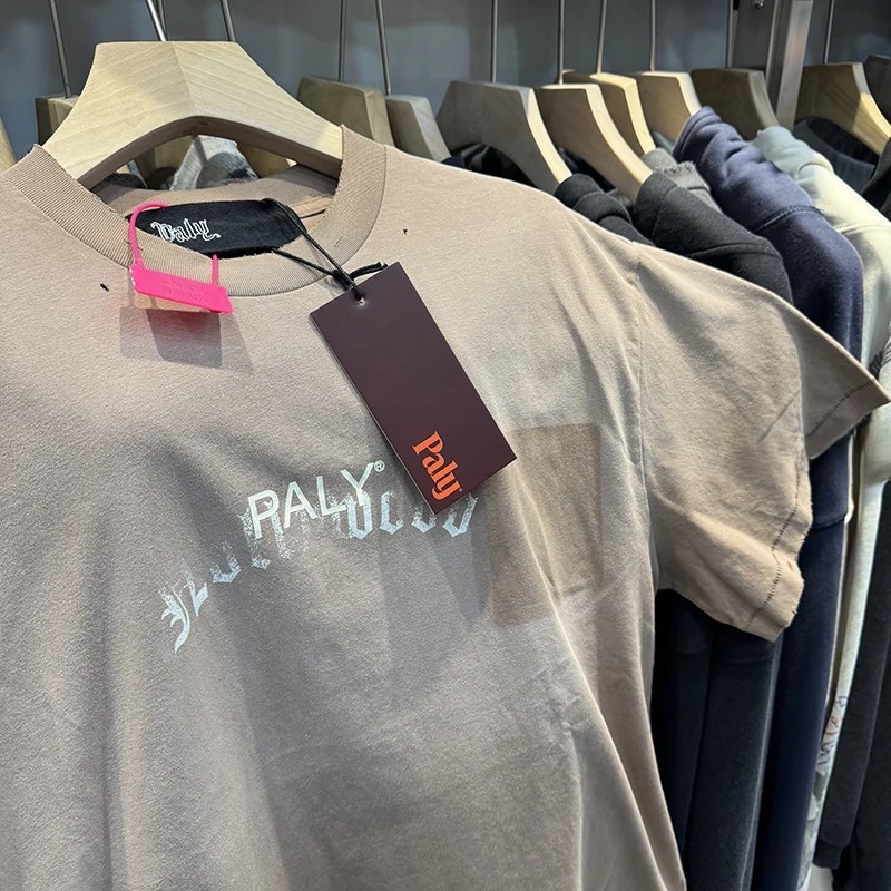 Faded Hollywood Motorcycle Font Paly Mens Beige Cotton T Shirt gallery