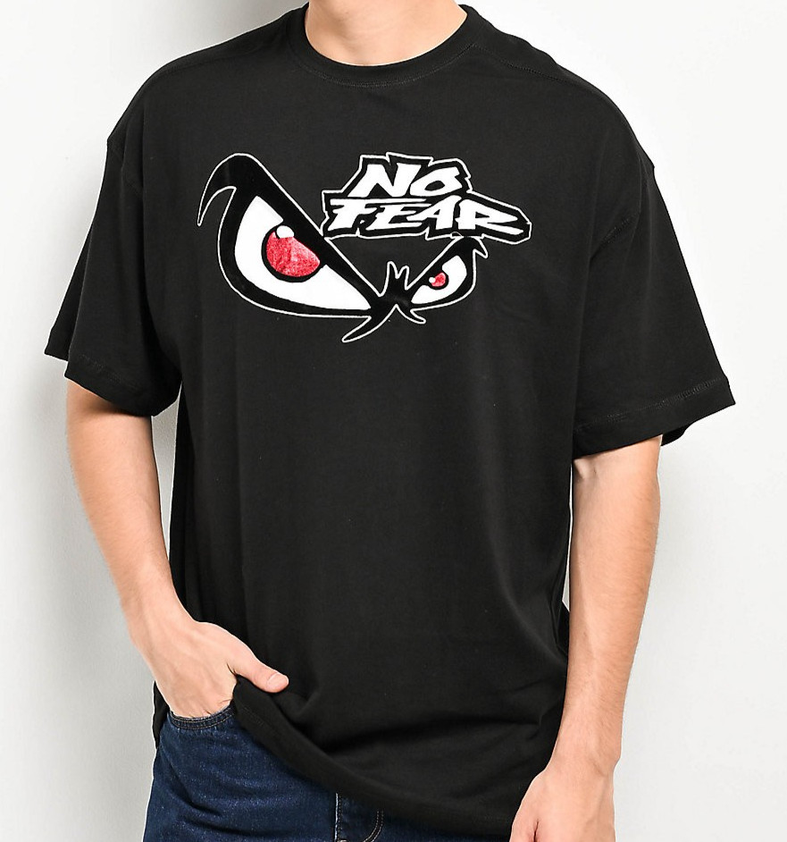 NO FEAR Eyes Black T-Shirt NEW gallery