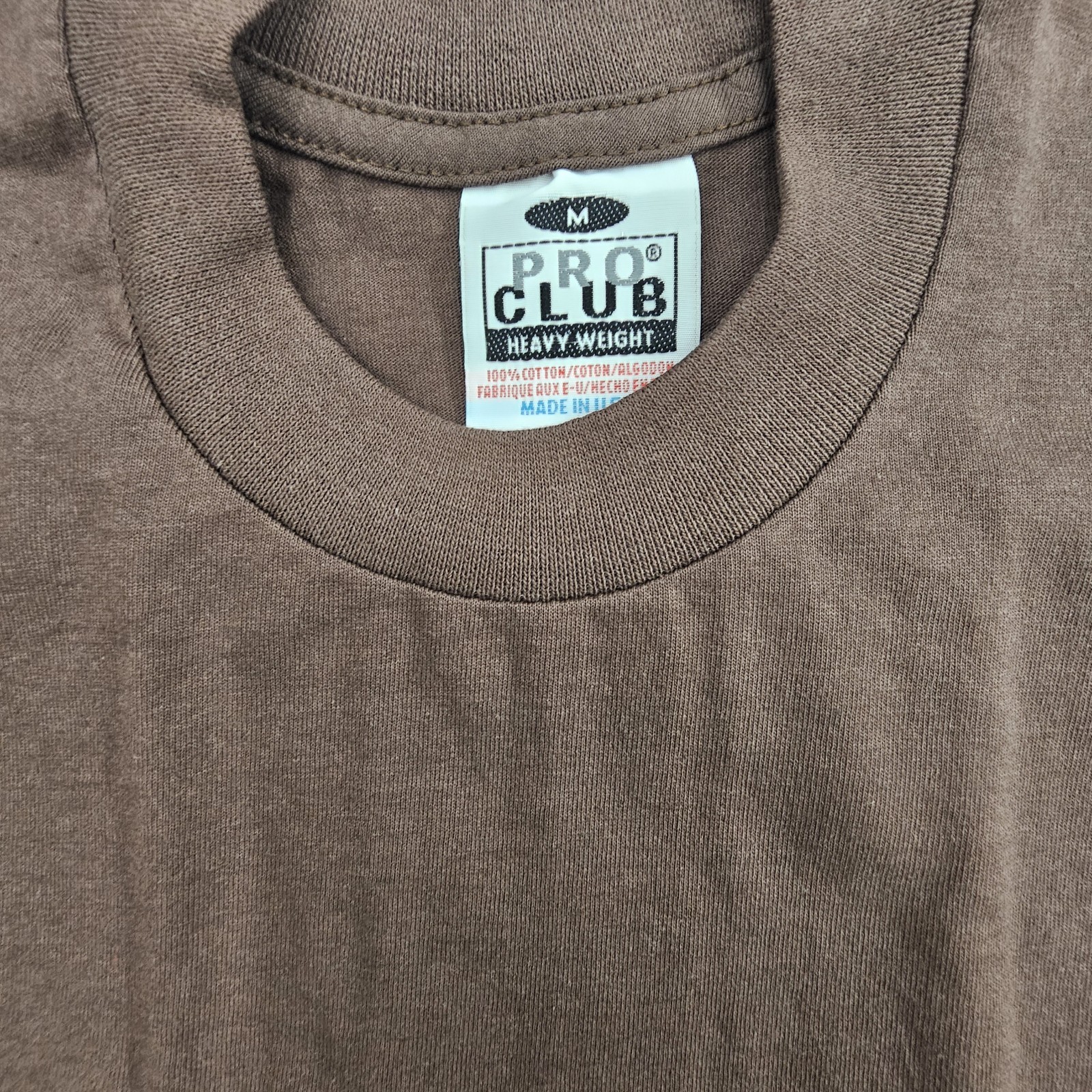 Pro Club Heavyweight Crew Neck T-Shirt Medium Brown gallery