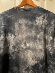 ODM Short Sleeve Shirt Size Large CLAWS Jaws Blue Tie Dye Acid Wash Cats