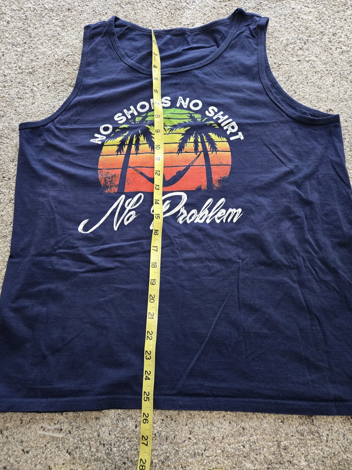 Unisex No Shoes No Shirt No Problem Graphic Tank Top See Measurements In Pics gallery