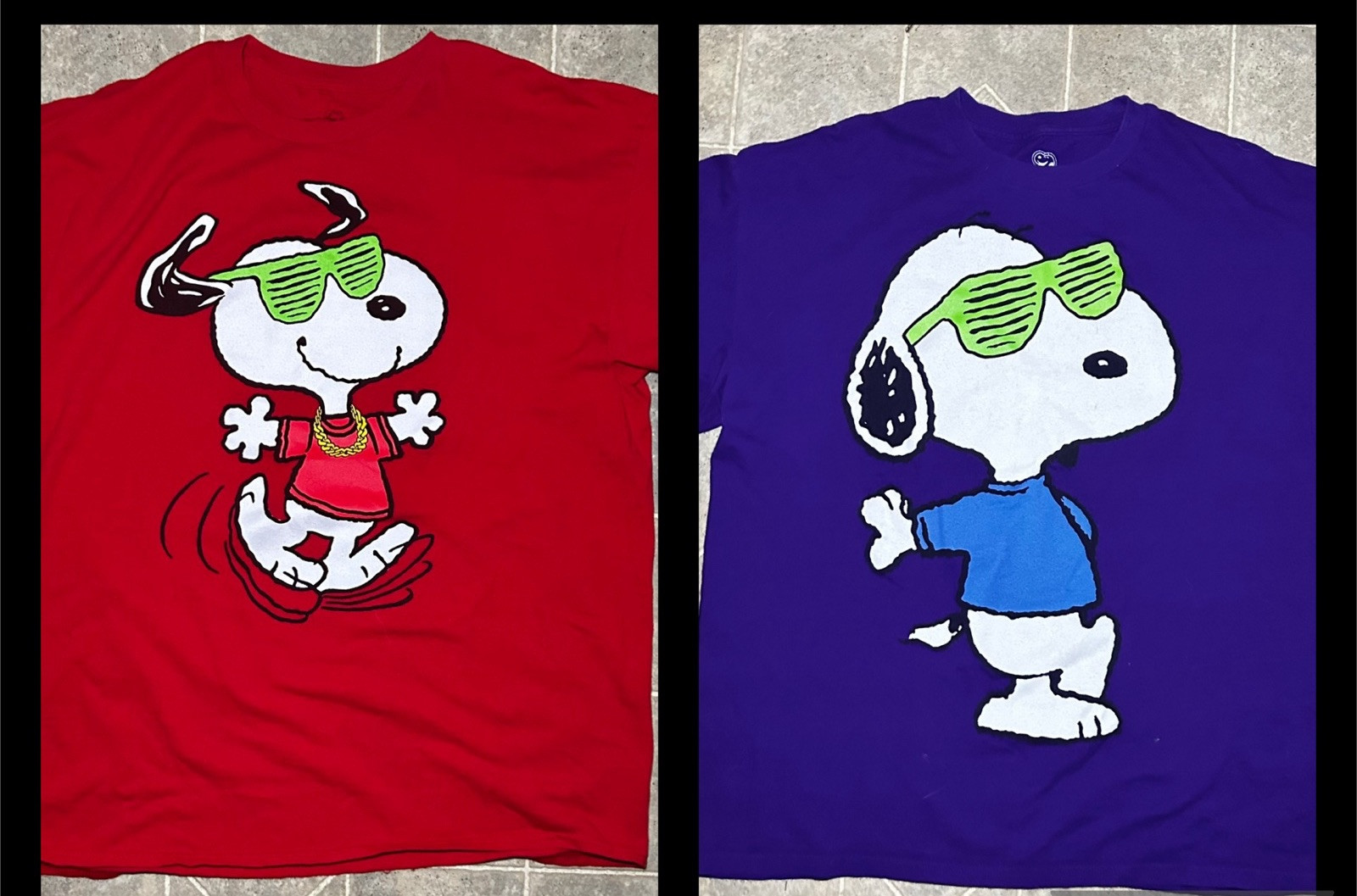 2 Peanuts Snoopy T-Shirt Mens XL Short Sleeve Blue Crew Neck I’ll Do It Tomorrow