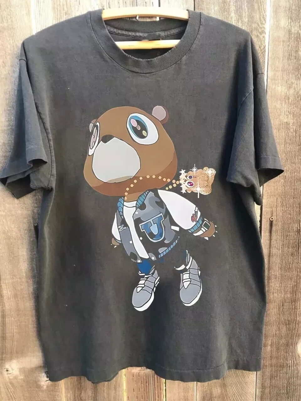 Kanye West Graduation Dropout Bear Charcoal Unisex T- shirt S-5XL BL1530 gallery