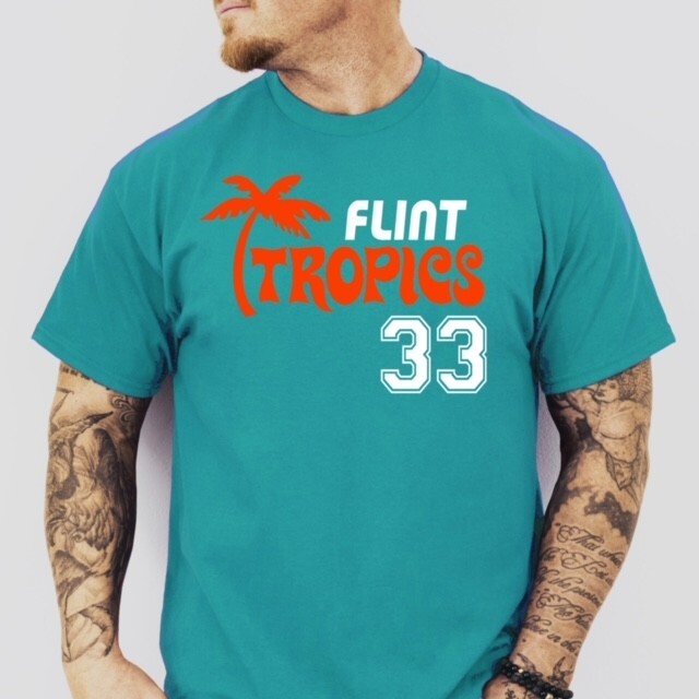FLINT TROPICS | Jackie Moon themed Soft Ring Spun Pre-Shrunk Cotton T-Shirt gallery