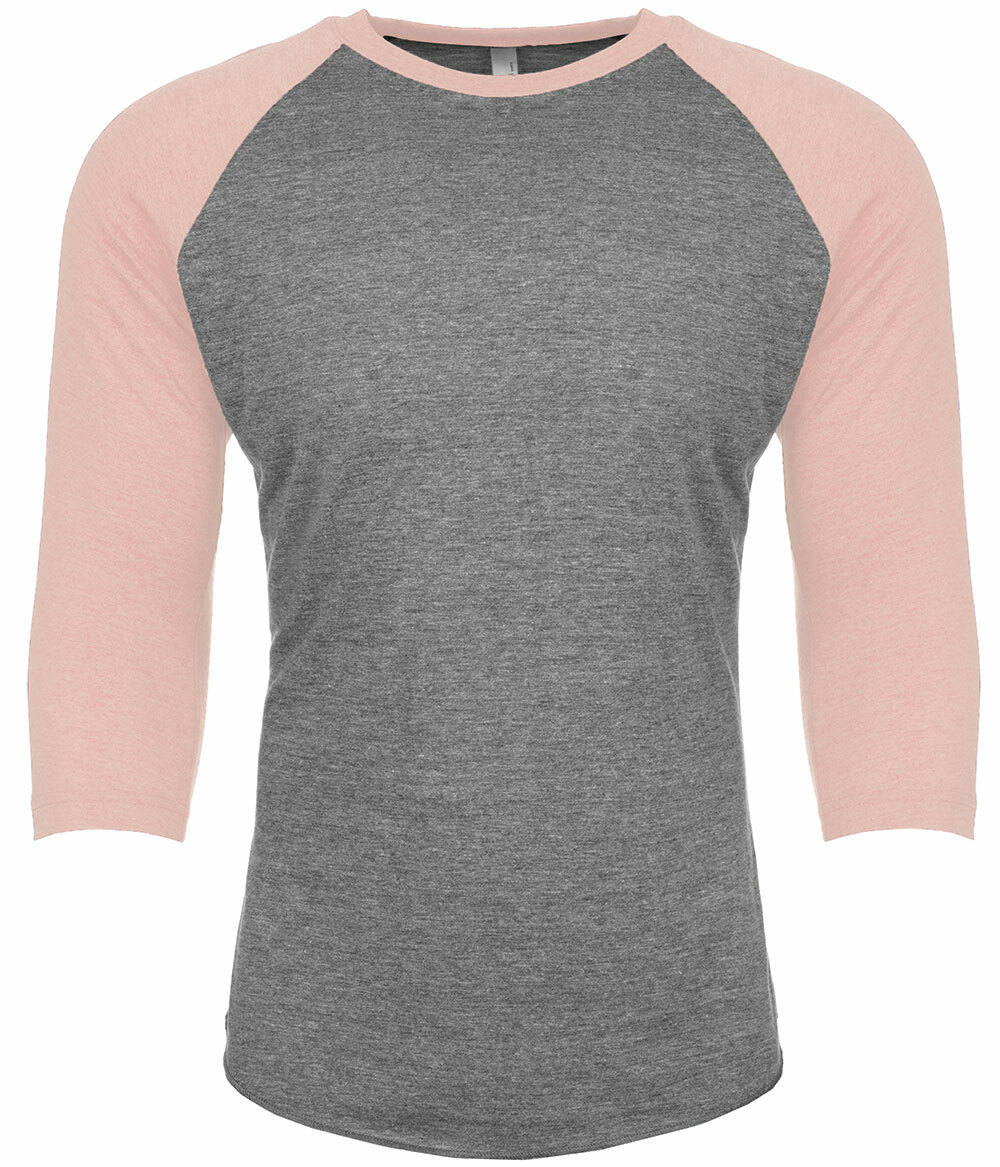 Next Level - UNISEX 3/4 Sleeve Raglan Baseball T-Shirt Tri Blend Plain Tee 6051 gallery