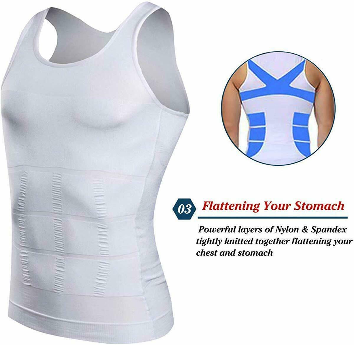 Men Body Shaper Slimming Tummy Vest Thermal Compression Shirt Tank Top Shapewear gallery