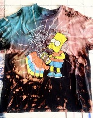 Bart Simpson ‘Squishee Kwik Mart’ Tye-Dye T-Shirt XL (tag hole-fixed See Photo)