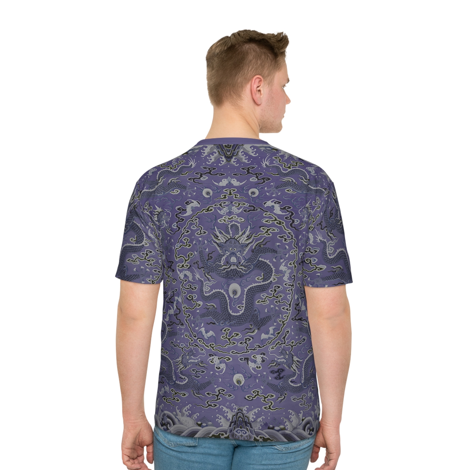 Chinese Emperor Dragon Asian Oriental Retro Fine Art Print Graphic Tee T-shirt