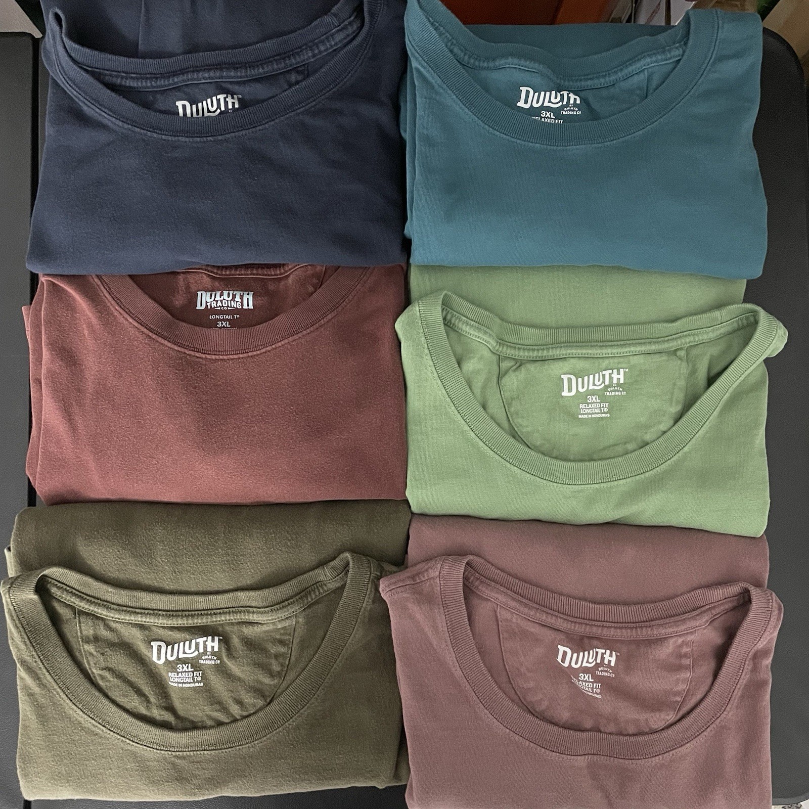 Duluth T Shirt Men’s 3XL LOT OF 6 Multi Relaxed Fit Longtail T Heavyweight Tees gallery