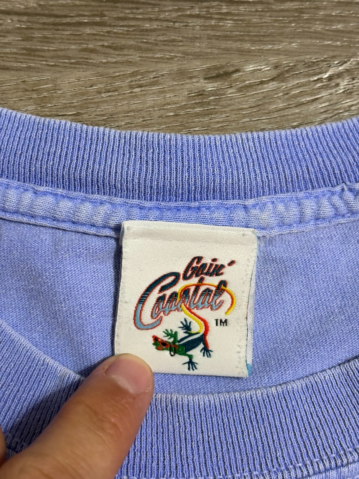 Vintage Goin’ Coastal Beach Surfer Blue Shirt Retro Surfwear Y2K - Men’s Large gallery