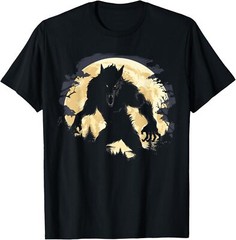 NEW LIMITED Werewolf Full Moon Creepy Monster Folklore Halloween T-Shirt