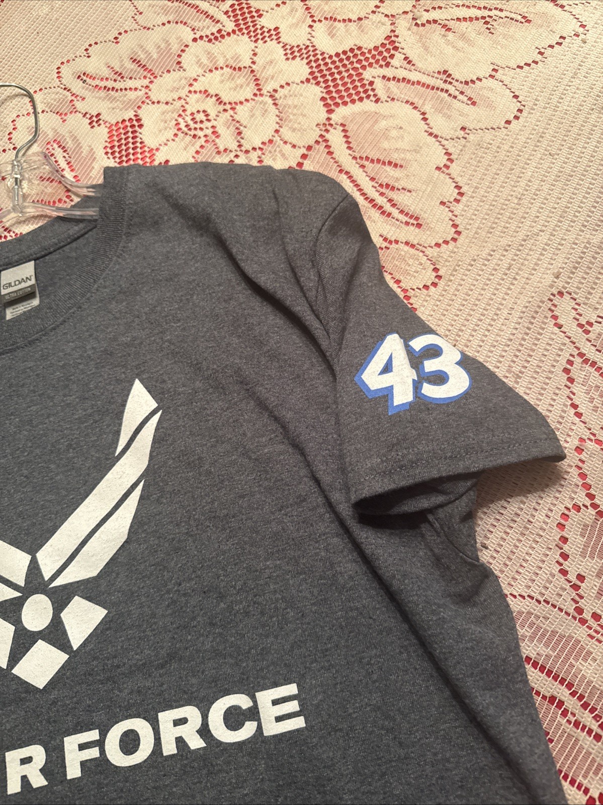 Air Force Shirt Mens Large Blue White US Military Logo Basic Graphic Tee gallery