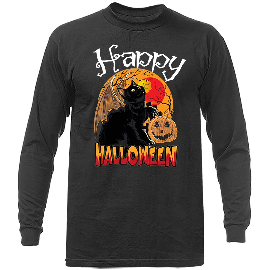 Halloween Costume Spooky Witches Pumpkin Ghost Graphic Long Sleeve