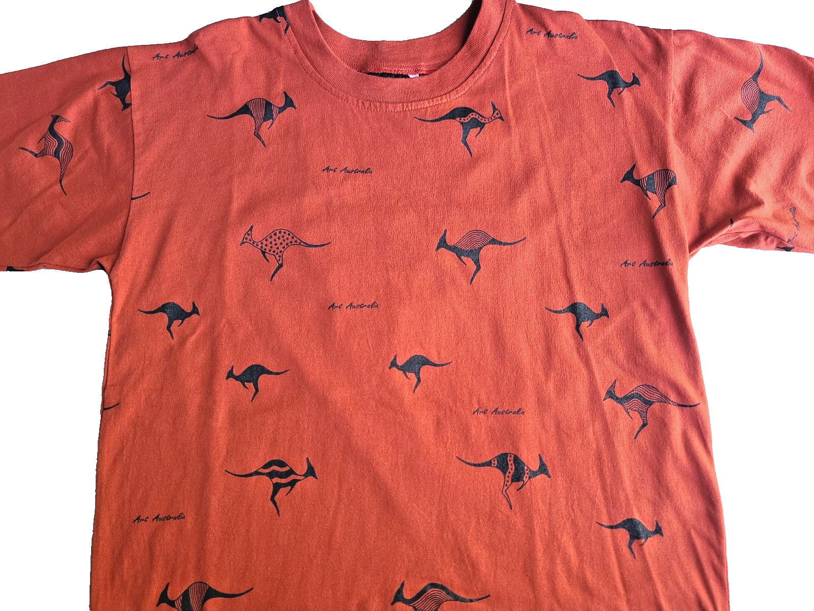 Vtg Kangaroo Art Australia Animal SAFARI Mens M T Shirt USA 1990s Tee gallery