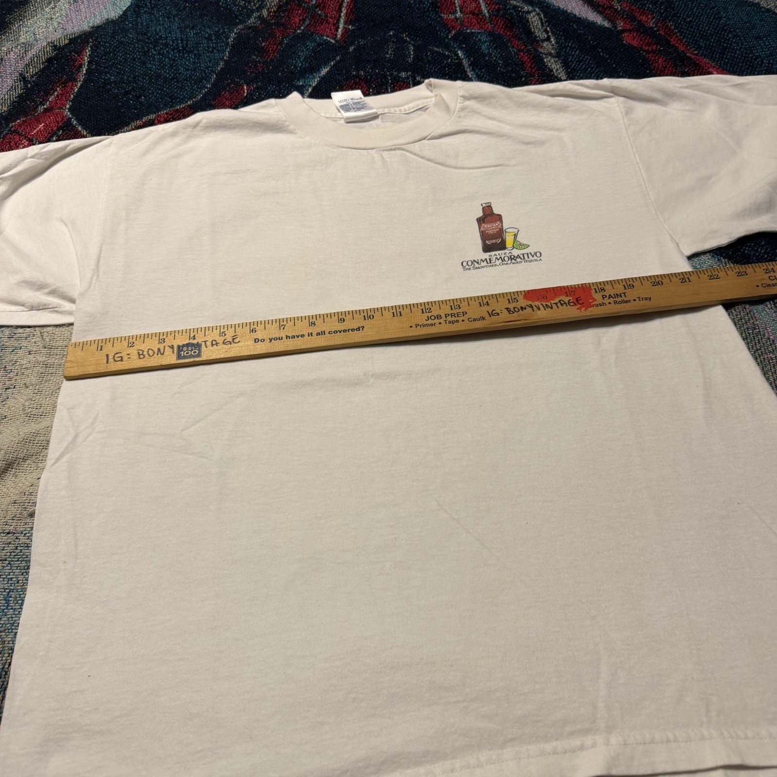 Vintage 90s Sauza Conmemorativo Tequila White Shirt Offiensive Fortune Cookie L gallery