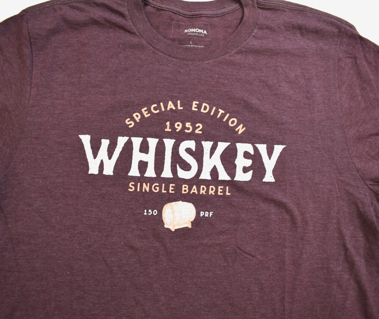 Sonoma Mens Special Edition 1952 Single Barrel Whiskey Plum Heather Shirt New XL gallery