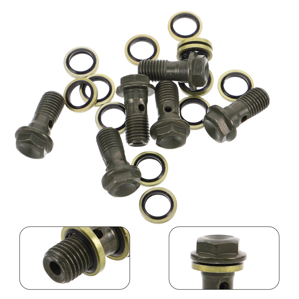 6 Pcs Motorcycle Pipeline Bolts for Brake Hydraulic Metal Washer Washers gallery